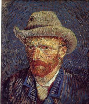 Vincent Van Gogh : Self-Portrait with Grey Felt Hat III
